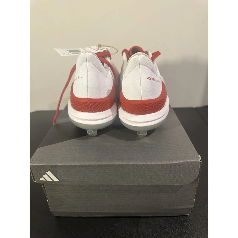 Adidas Adizero PureHustle 3 Elite Womens Softball Cleats White Red IG7130 Size 8